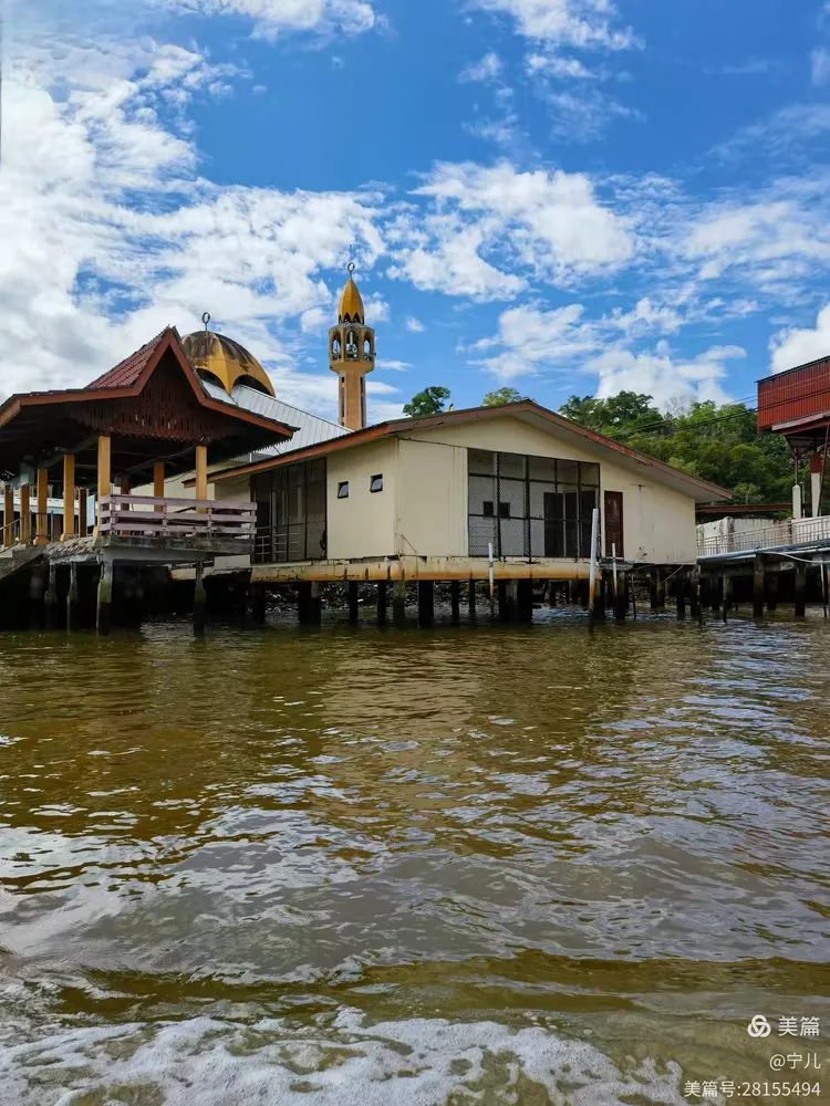 文莱河,水上人家